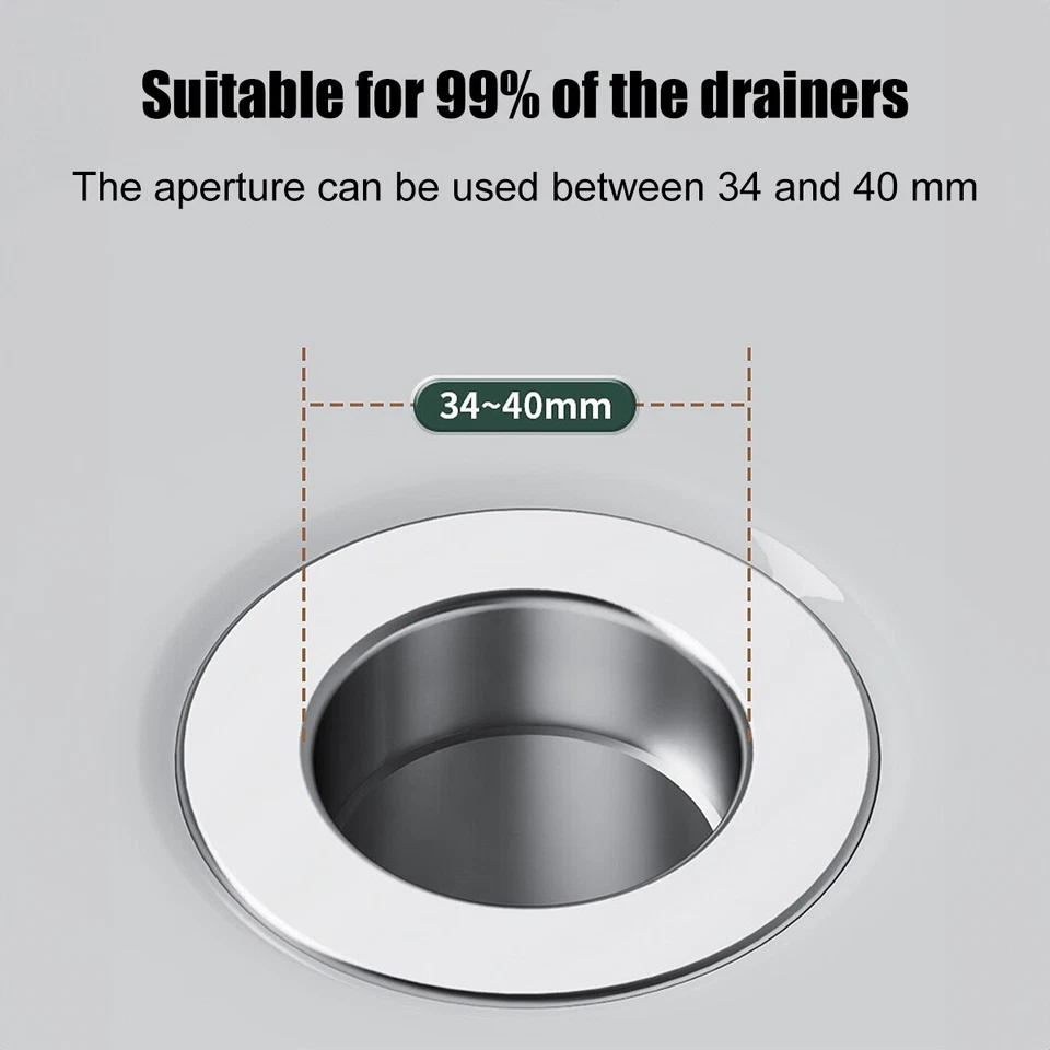  1-5 Stück Pop Up Abflussstopfen Waschbeckenstöpsel-Abflusssieb mit Sieb 34-40mm - Bild 4 von 4