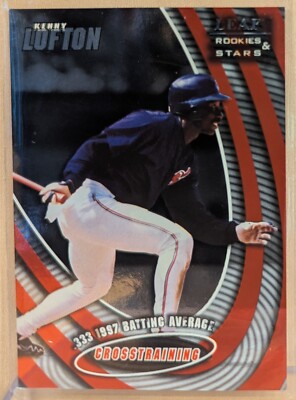 1998 Leaf R&S CROSS TRAINING #1 Kenny Lofton Indians RARE INSERT /1000