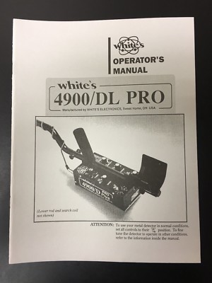 Operators Manual For Whites Coinmaster 4900/DL PRO