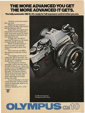 Vintage Print Ad Olympus OM 10 More Advanced You Get More Advanced It Gets 1980
