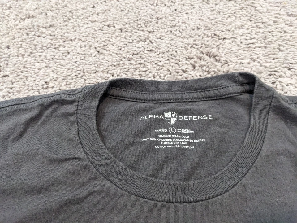Camiseta Alpha Defense Gear Para Hombre Grande Gris Algodón Poliéster Gráfico Camiseta Foto 4 de 4