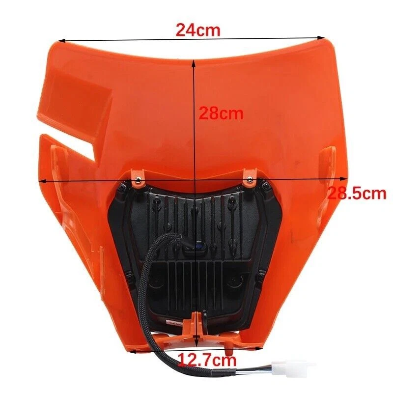 Faro LED con haz alto/bajo DRL para KTM EXC XCW EXC-F 250 300 350 450 500 690 Foto 4 de 4