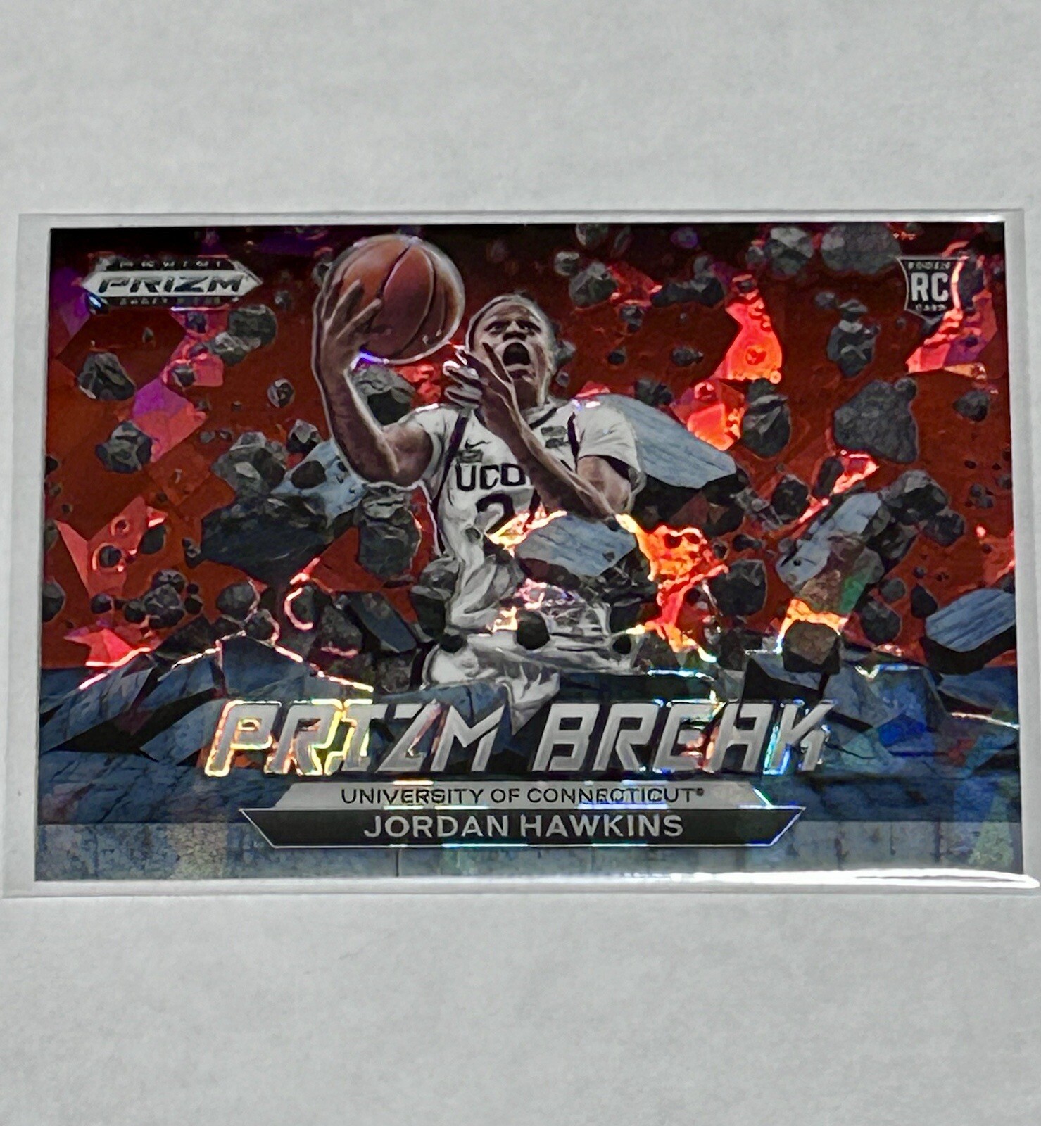 Jordan Hawkins 2023-24 Prizm Draft Picks Prizm Break #4 Red Cracked Ice Rookie thumbnail 4