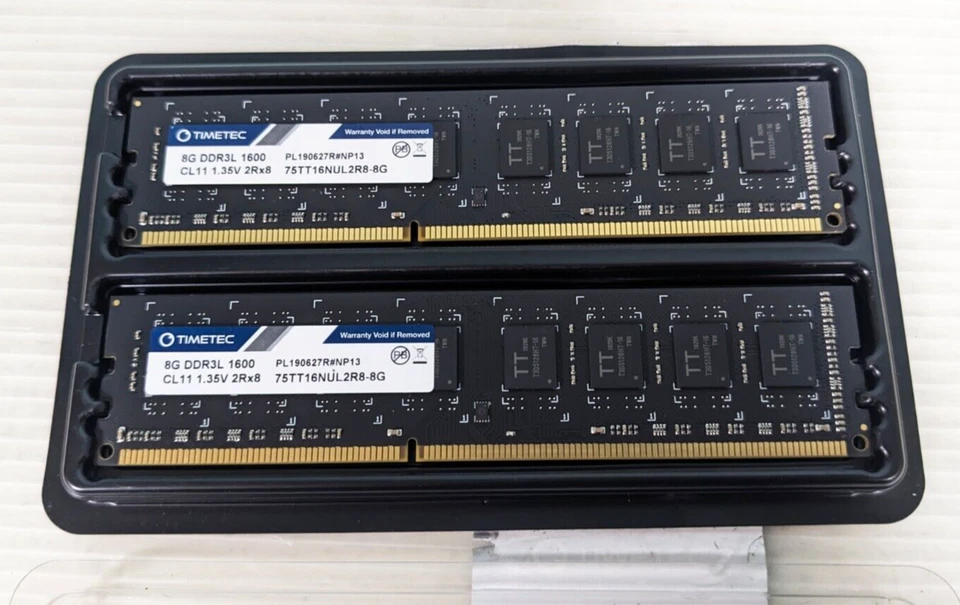 Timetec 16GB Kit(2X8Gb) DDR3L / DDR3 1600Mhz DDR3L-1600 PC3L-12800 Ram Works - Image 2 of 4