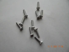 ALUMINUM FLAT HEAD SLOTTED MACHINE SCREWS. 1/4-20 x 1"  10 PCS. NEW