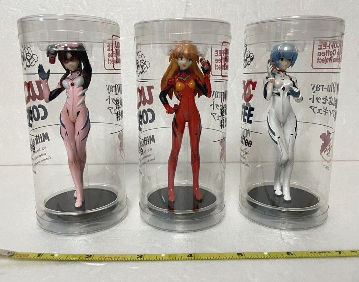 Neon Genesis Evangelion x UCC Coffee Figure Asuka Mari Rei Ayanami 