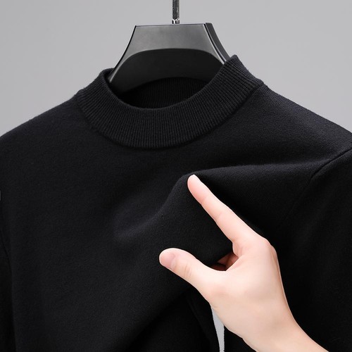 Men's Half Turtleneck Knit Sweater - Classic & Cozy - Picture 2 of 16
