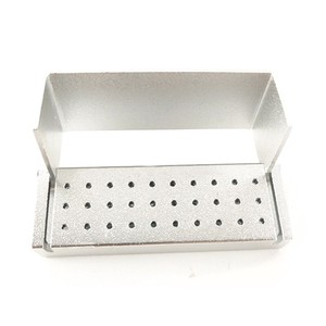 1pc Dental Burs Aluminum Silver Disinfection Burs Box 30 Holes Consumables