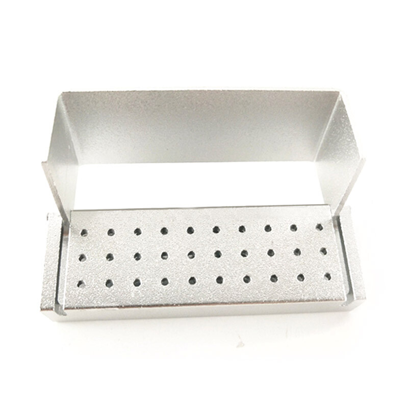 1pc Dental Burs Aluminum Silver Disinfection Burs Box 30 Holes Consumables