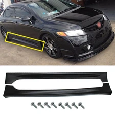 FOR 2006-11 HONDA CIVIC 4 DOOR SEDAN LX EX Si MUG RR STYLE SIDE SKIRT EXTENSION
