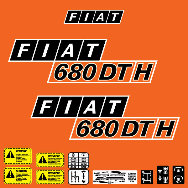 Set di adesivi per decalcomanie per trattore sostitutivi aftermarket