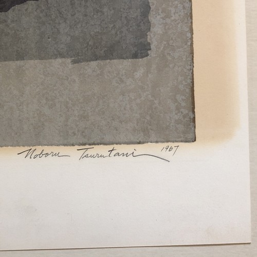 Noboru Tsurutani lavoro n. 1 matita stampa MCM firmata e datata 1967 PROVA ARTISTA - Foto 4 di 12