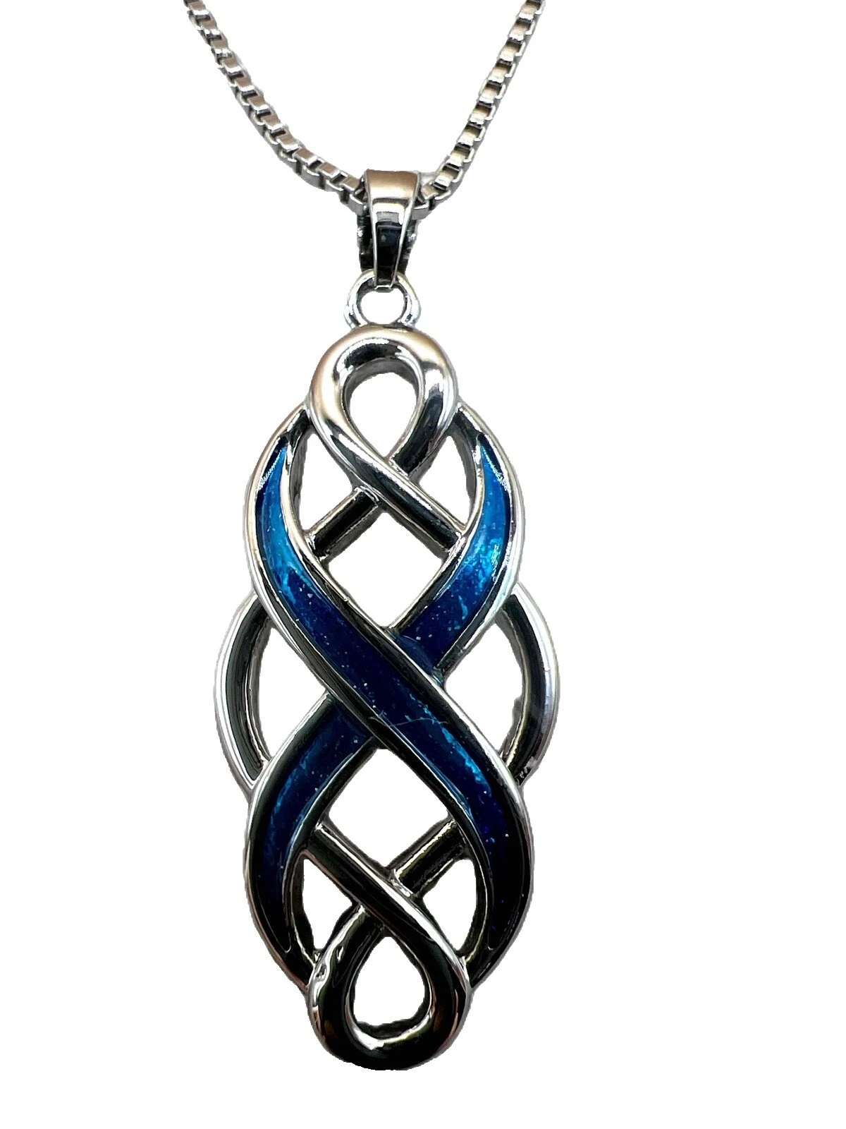 Cadena de Acero Inoxidable de ópalo Moda Collares y Colgantes