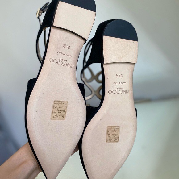 美品！JIMMY CHOO スエード 37.5 New JIMMY CHOO Lancer flat pointed suede décolleté 37.5 | eBay