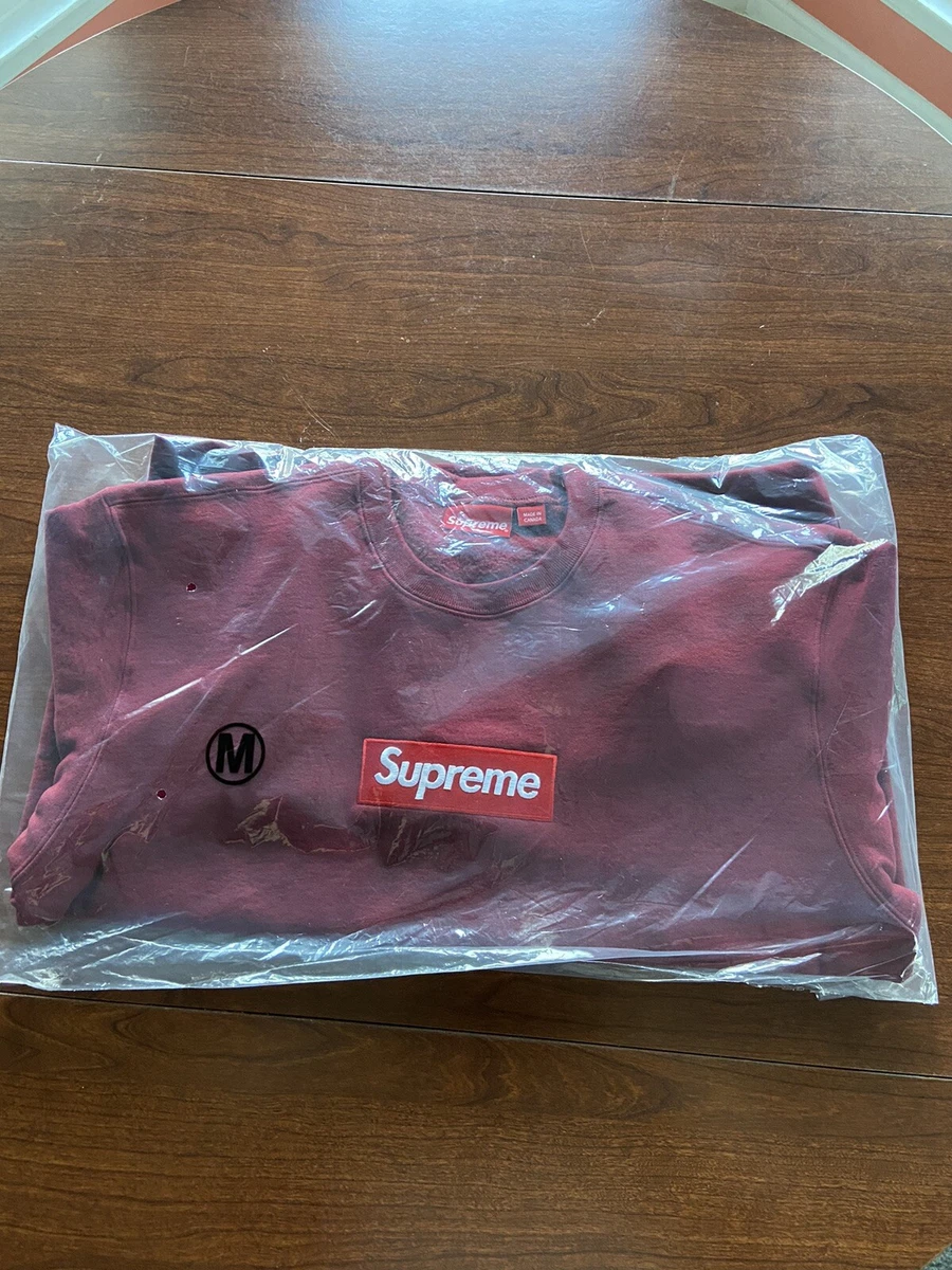 Supreme Box Logo Crewneck Sweatshirt Cardinal Size Medium FW22 In