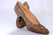 Maud Frizon Women's Zebra Print Pumps Size 36 Italy Leather Career 6US Colorful