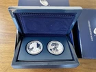 2012 S REVERSE PROOF SILVER EAGLE 2 COIN SAN FRANCISCO SET WITH BOX/COA