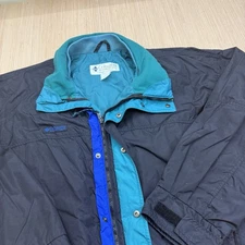 Vintage Columbia Bugaboo Jacket Men’s XL Black Purple Teal *NO FLEECE LINER*