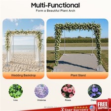 10FT Adjustable 4 Post Height Canopy Mandap Hardware Kit Wedding Party Stand