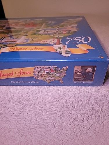 HOMETOWN SHAPED SERIES "USA LIGHTHOUSES" 24X36 750 PIECES RARE NEW SEALED Puzzle - Picture 7 of 7