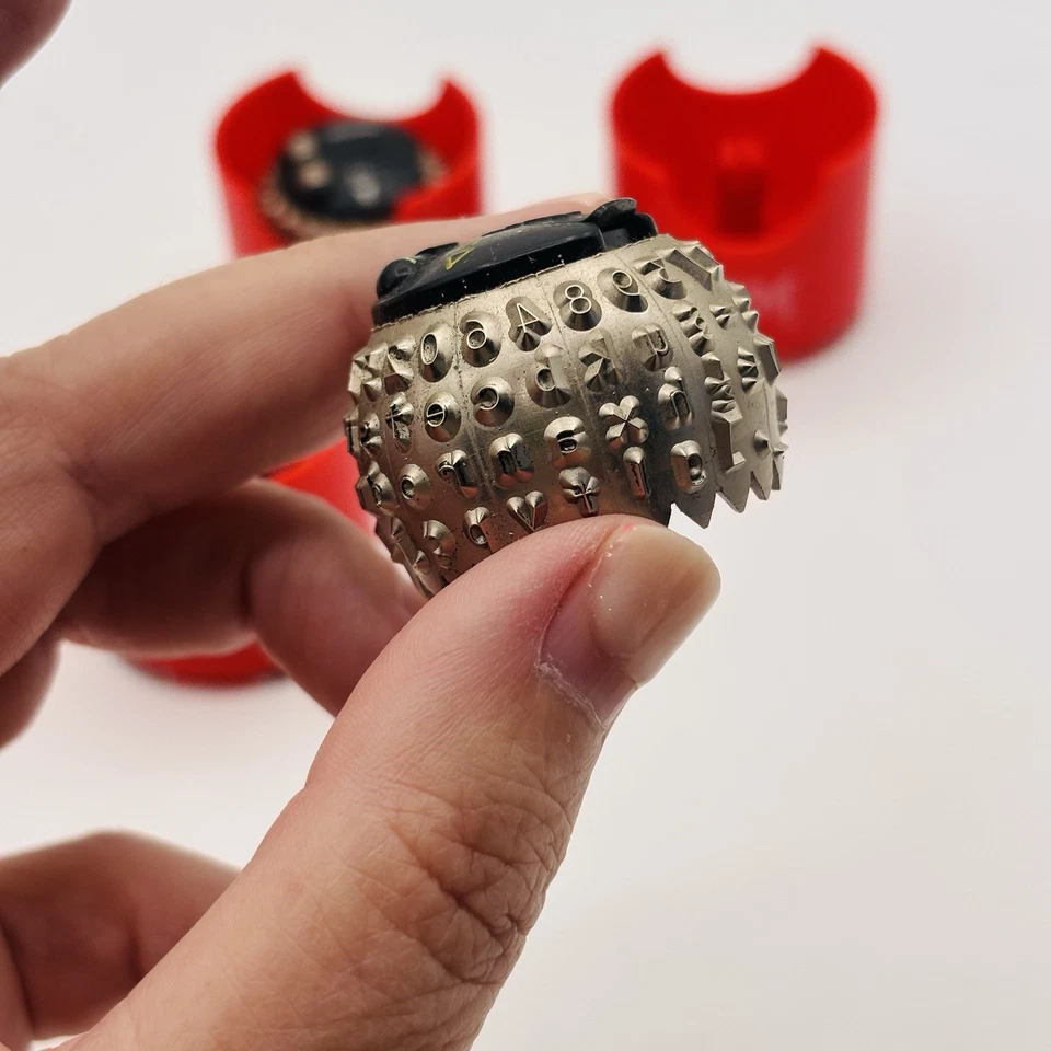 IBM VTG Tech 111 Ink + Techsel Ribbon  Selectric Word Processor Font Balls 1980s - Image 4 of 4