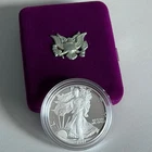 1987-S American Eagle 1 oz Silver Proof Coin (w/Box & COA).  #2614