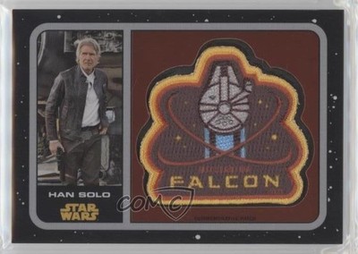 2016 Topps Star Wars: The Force Awakens Chrome Relics /686 Han Solo Patch qf6