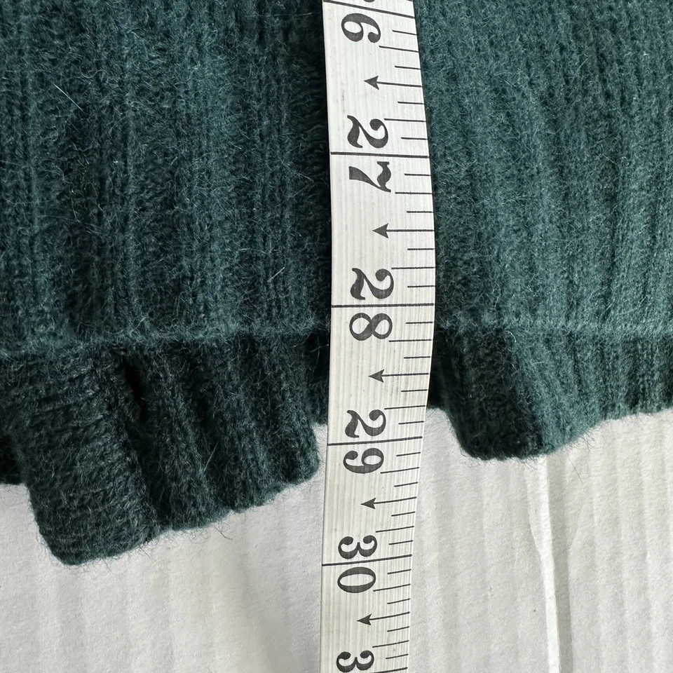 Vtg Rafaella Womens M Lambswool Angora Rabbit Hair Blend Green Cardigan Sweater - Image 4 of 4