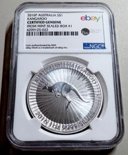 2016-P Australian Kangaroo 1oz Silver 9999 Perth Minted w/ Mint Mark NGC Cert