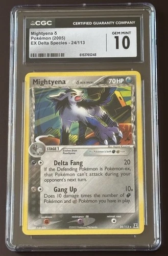 Mightyena (Delta Species) 24/113 EX Delta Species Regular CGC 10 (READ BELOW)