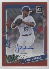 2023 Panini Donruss Red Prizm 16/60 Yosver Zulueta #RPS-YZ Auto 0ve9