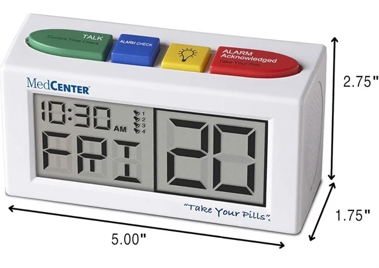 MedCenter Talking Alarm Clock and Medication Reminder NIB - Image 2 of 3