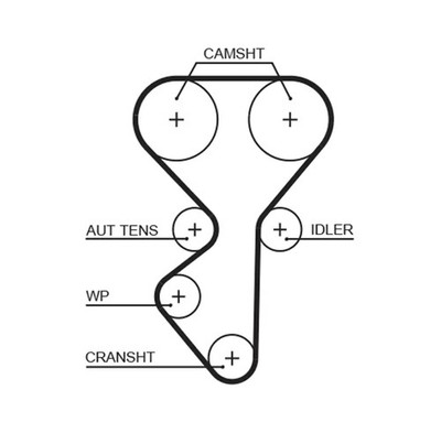 Zahnriemensatz-mit-Wasserpumpe GATES 1305mm -  KP15631XS-1