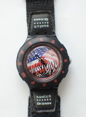 Swatch Access SAK103 Border Skipass Uhr 1996   Original, top Zustand U1