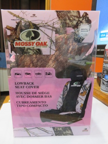 Mossy Oak PINK Camo Low back Seat/Headrest Cover Fits Most Car Truck SUV Van NIB - Picture 1 of 4