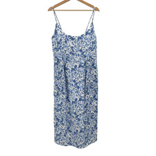 Quince Blue Basic Sleeved Dress L
