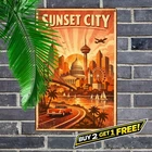 Travel Landscape Poster Retro Tin Sign Vintage Wanderlust Wall Art 8x12