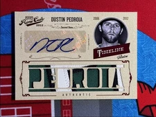 2012 Prime Cuts Timeline Materials Signatures St. Patrick Dustin Pedroia Auto