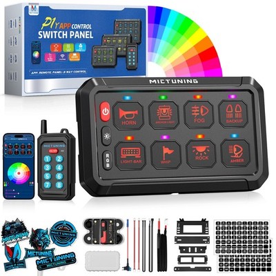 6/8/12 Gang Switch Panel Wireless Remote App Control Circuit Box Marine Switch