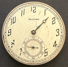 Antique 1921 Waltham 1894 210 Pocket Watch Movement Parts/Repair 12s 7j USA