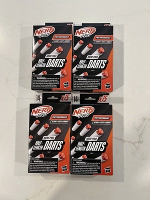 4 Pack Nerf Pro Half-Length Darts High Velocity (Up To 150 Feet ) 225 Total New!