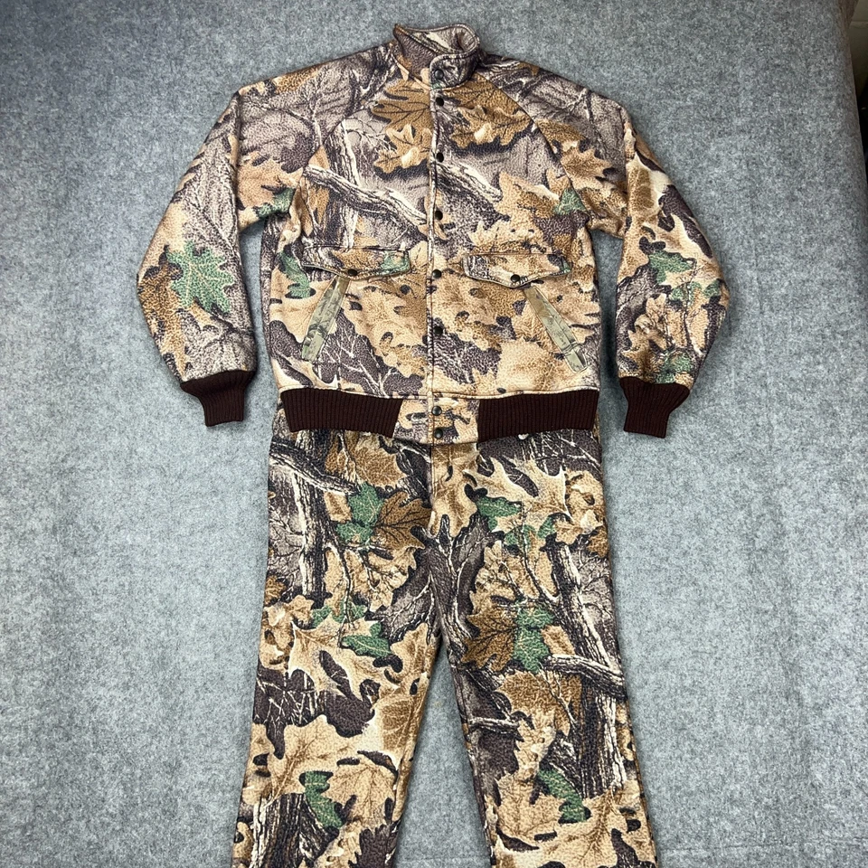 VTG Redhead Jacket Pants Set Mens Large Camouflage Fleece Hunting Outdoors USA - Image 2 of 4