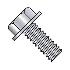 #10-24 x 4 in Hex Hex Machine Screw, Zinc Plated Steel, 700 PK, 1064MW