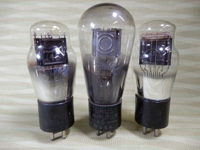 Arcturus (Display Only)Philco (88%) & J&R (Low) Etched Base Type 45 Vacuum Tubes