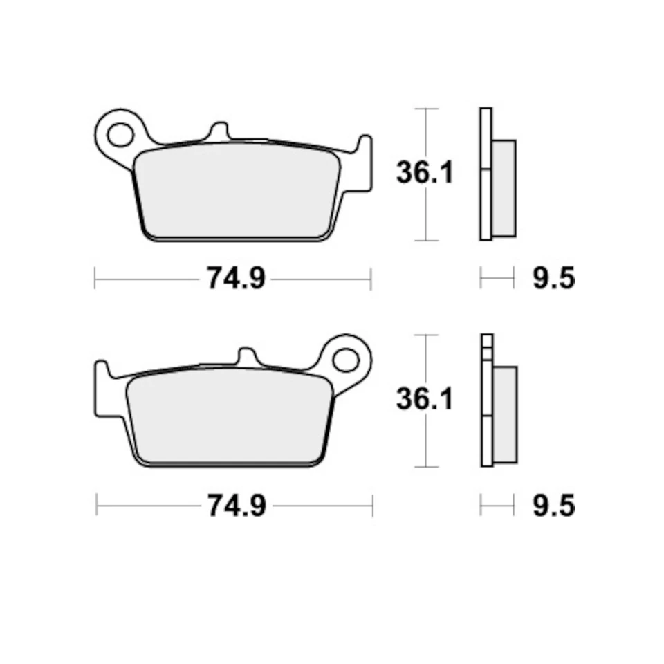 Pastillas de freno traseras para Kawasaki KLX 650 R 1996-2002 Off Road Racing SBS Foto 2 de 4