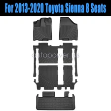 For 2013-2020 Toyota Sienna 8 Seats TPE Floor Mats+Trunk Cargo Liner All Weather