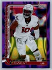 2025 Topps Chrome Football Purple Lava Refractor Josh Sweat #10