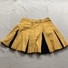 Vintage 1960s 50s Mini Skirt Black Yellow Dehen Cheerleader Uniform USA Talon