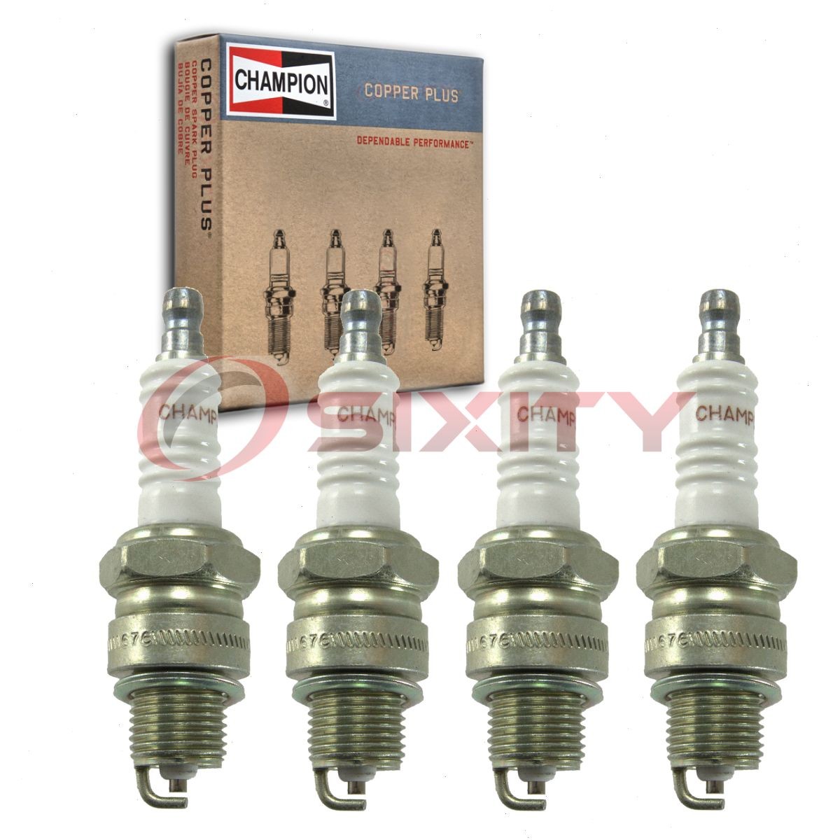 4 pc Champion Copper Plus Spark Plugs for 1963-1967 Renault R8 1.0L 1.1L L4 ra