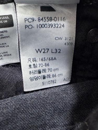 Levis Premium Jeans Women 27x32 Black Skinny Taper Denim - Picture 11 of 13